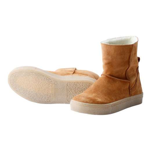 Grand Step Shoes Winterstiefel Nicki Suede Bootie (gefüttert, bequem) - braun Damen
